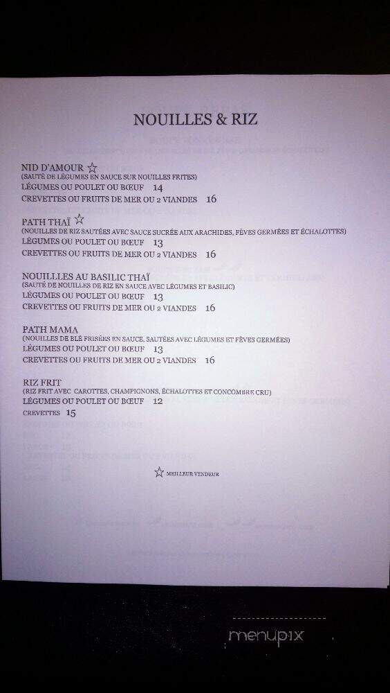 Lueur Du Mekong - Granby, QC menu_pic