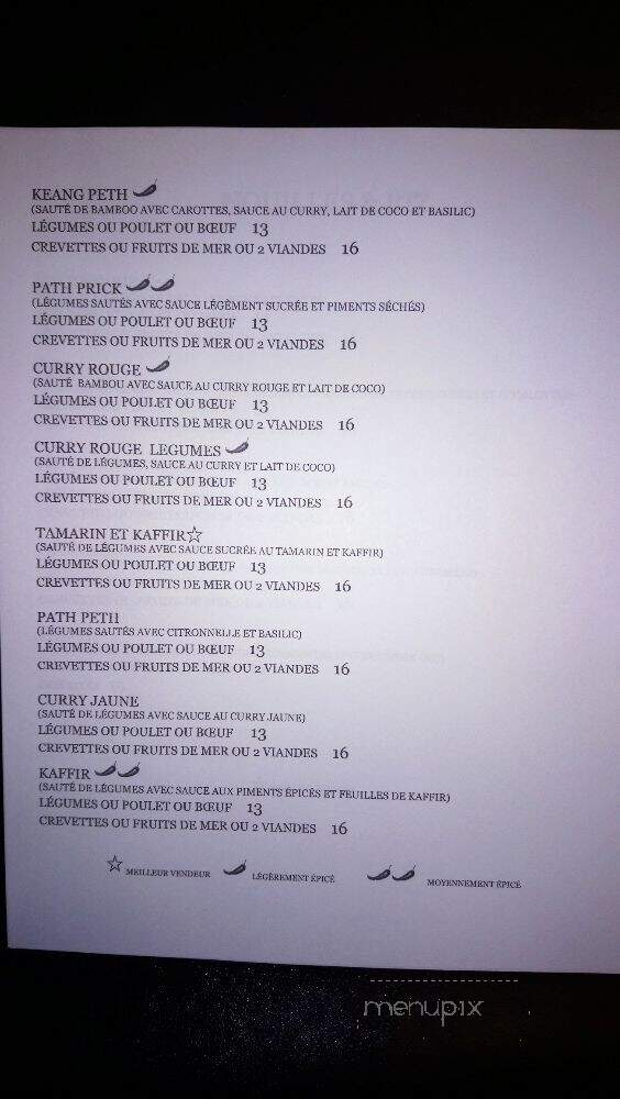 Lueur Du Mekong - Granby, QC menu_pic