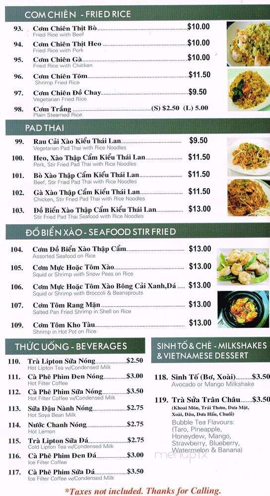 Pho Asia - Vaughan, ON menu_pic