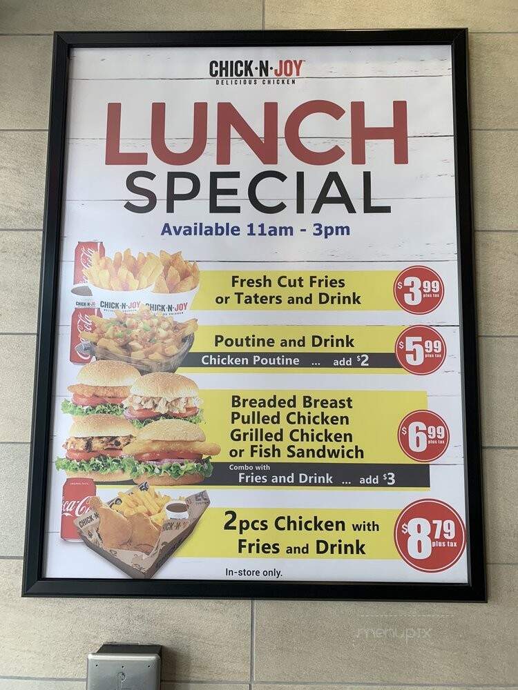 Chick N Joy Restaurant - Toronto, ON menu_pic