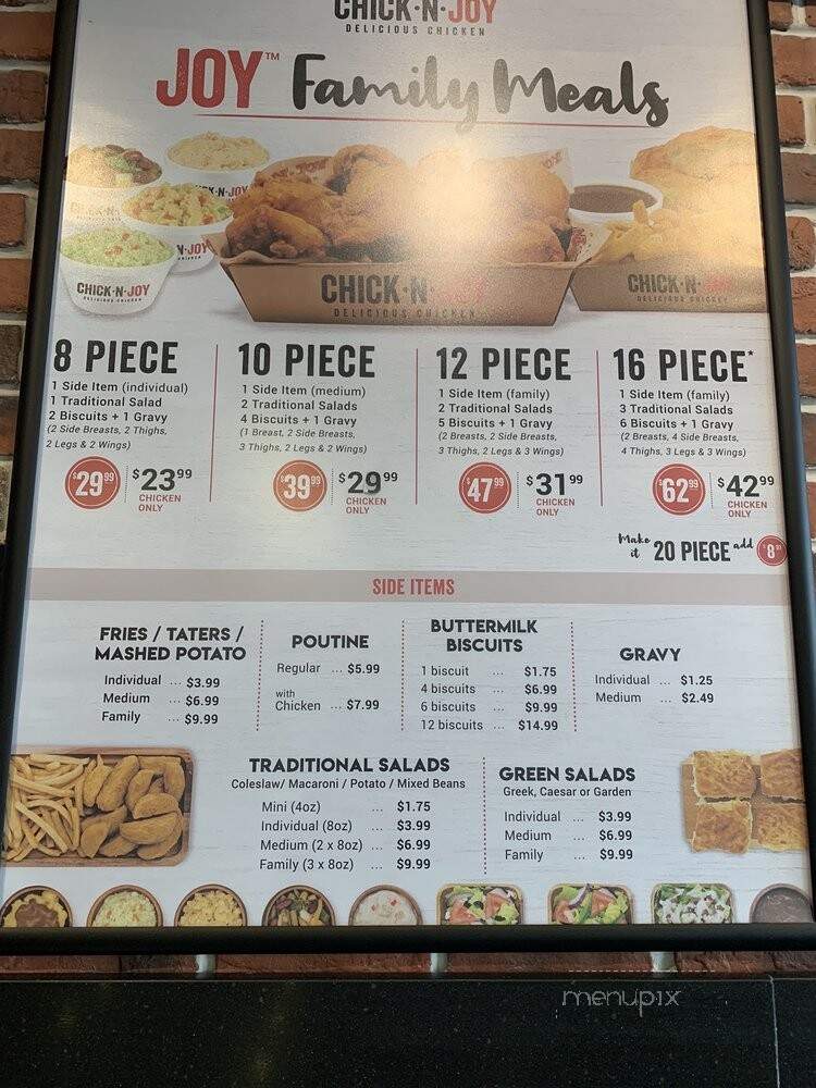 Chick N Joy Restaurant - Toronto, ON menu_pic