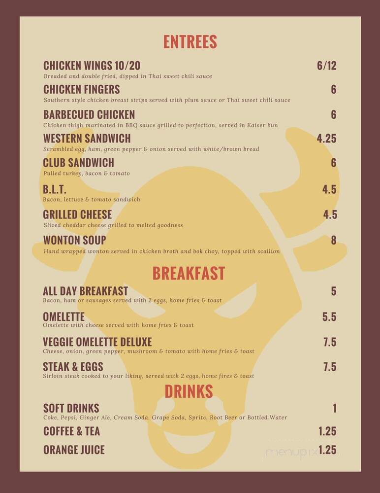 P & J Hamburgers Inn - Mississauga, ON menu_pic
