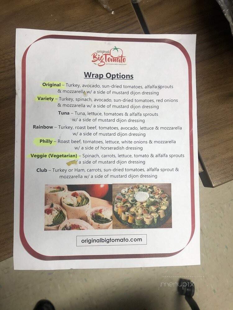 Tomato la boite a Pizza - Montreal, QC menu_pic