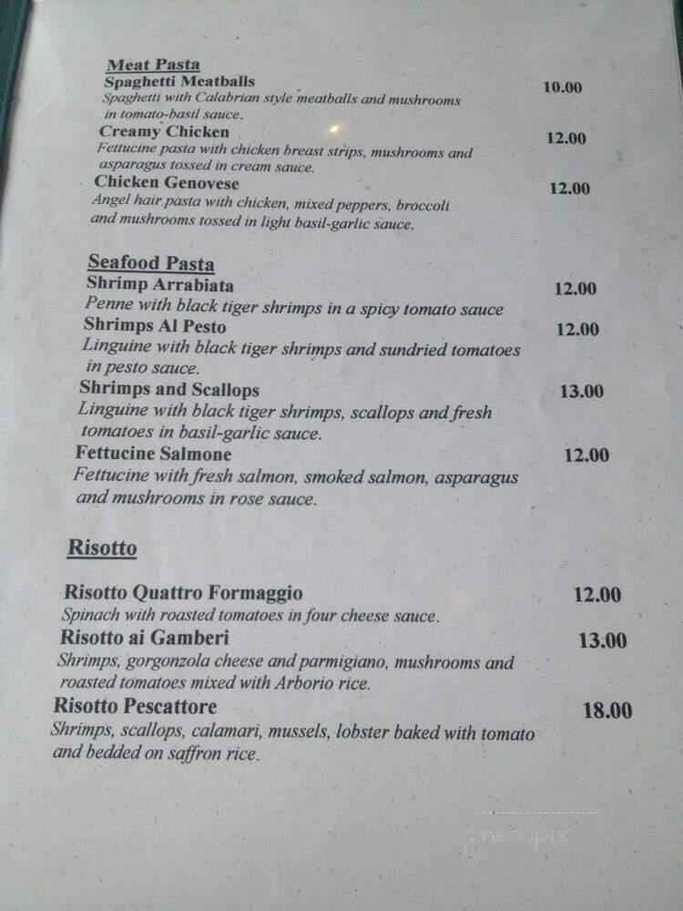 Parmigiano - Toronto, ON menu_pic