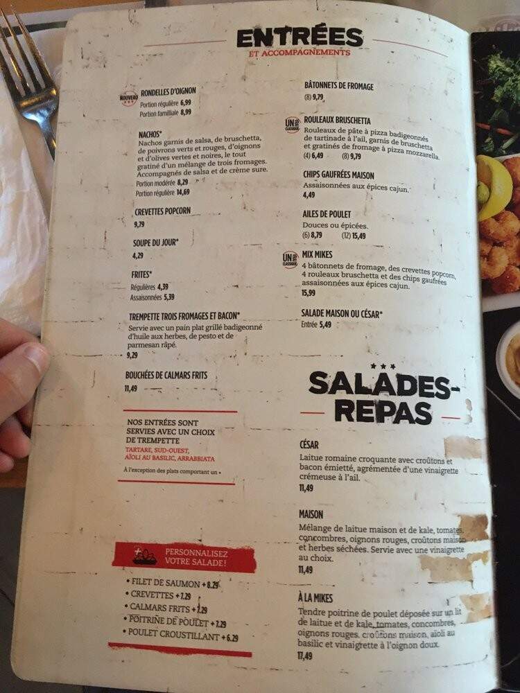 Mikes Restaurant - Berthierville, QC menu_pic