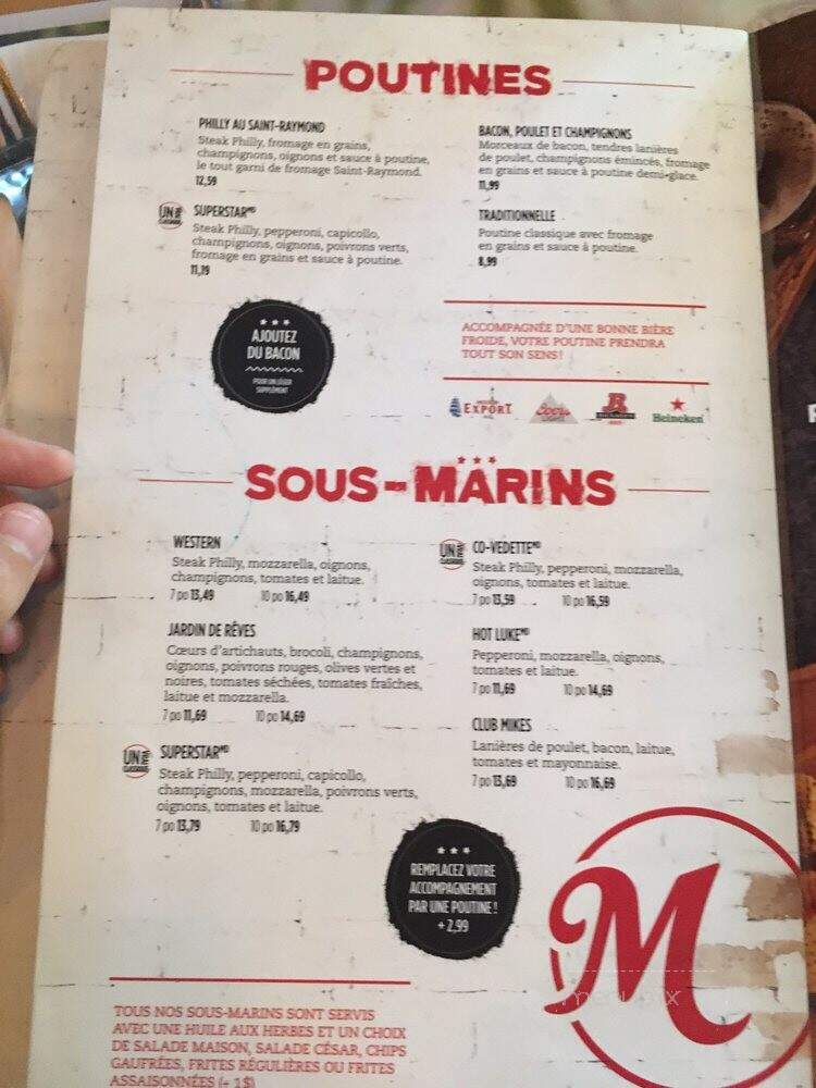 Mikes Restaurant - Berthierville, QC menu_pic