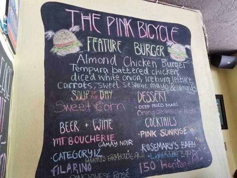 The Pink Bicycle - Victoria, BC menu_pic