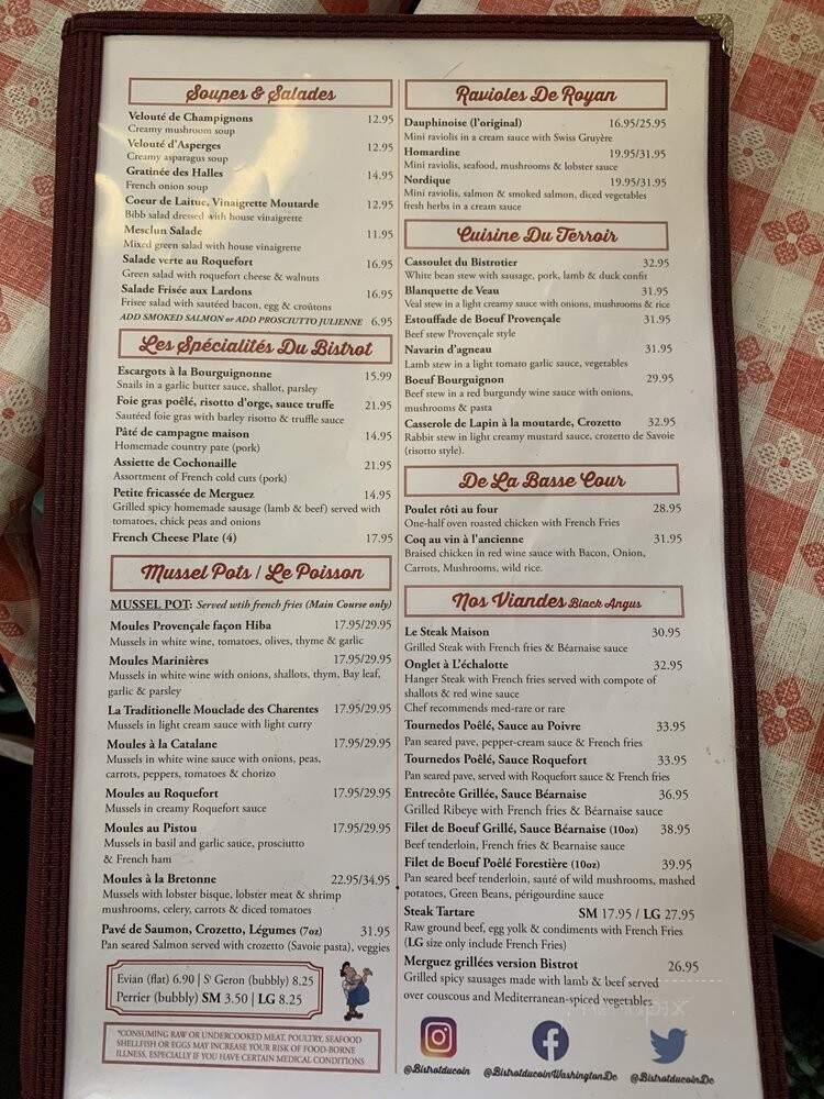 Le Restaurant du Coin - Groch, QC menu_pic