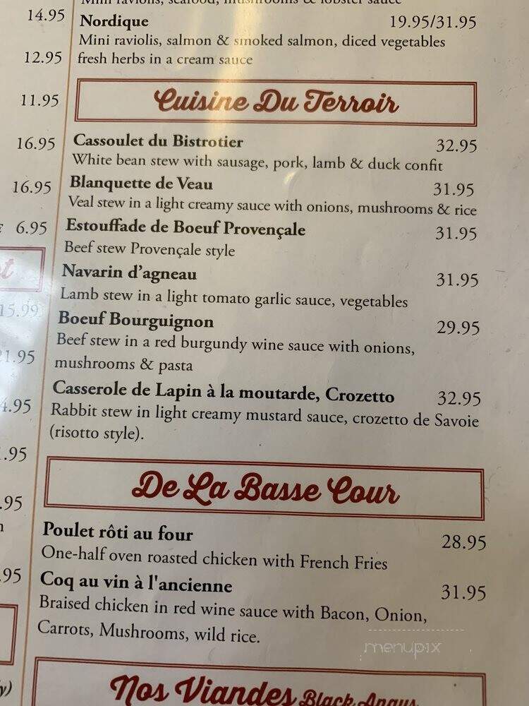 Le Restaurant du Coin - Groch, QC menu_pic