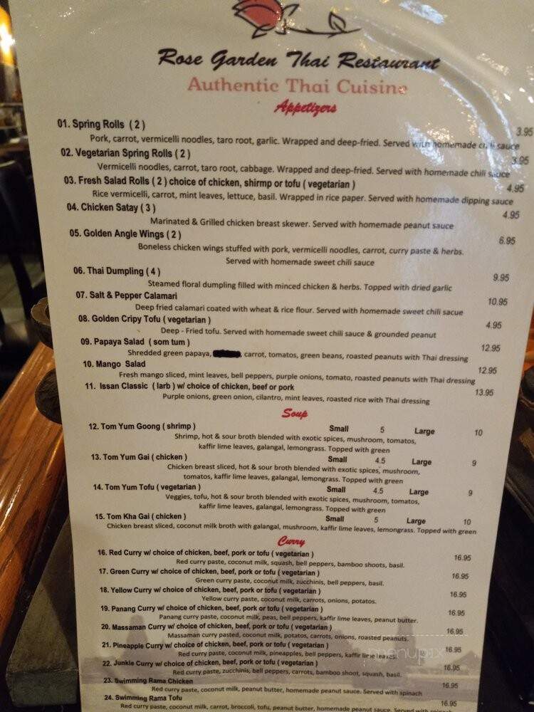 Rose Garden Restaurant - Calgary, AB menu_pic