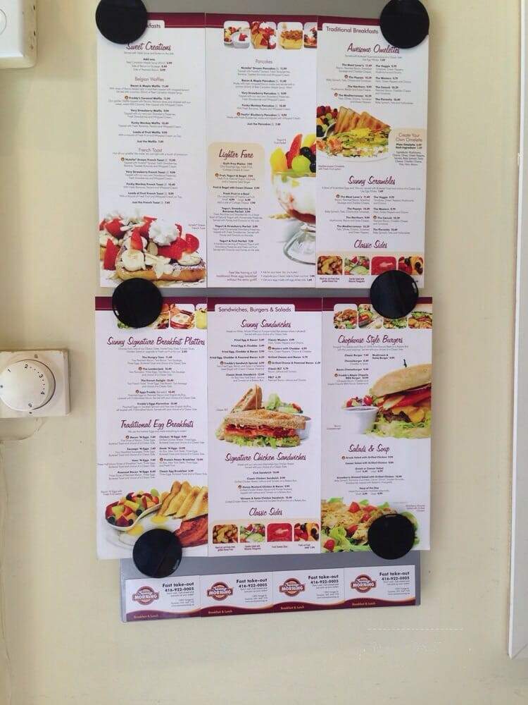 Sunny Coffee Shop - Toronto, ON menu_pic
