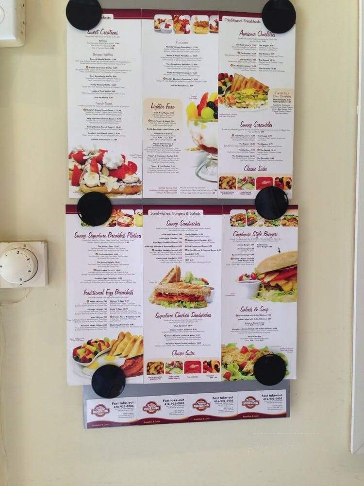 Sunny Coffee Shop - Toronto, ON menu_pic