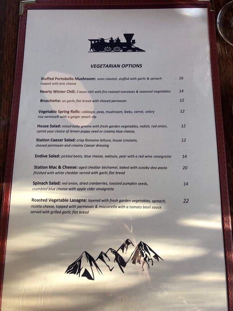 Lake Louise Station Restaurant - Lake Louise, AB menu_pic