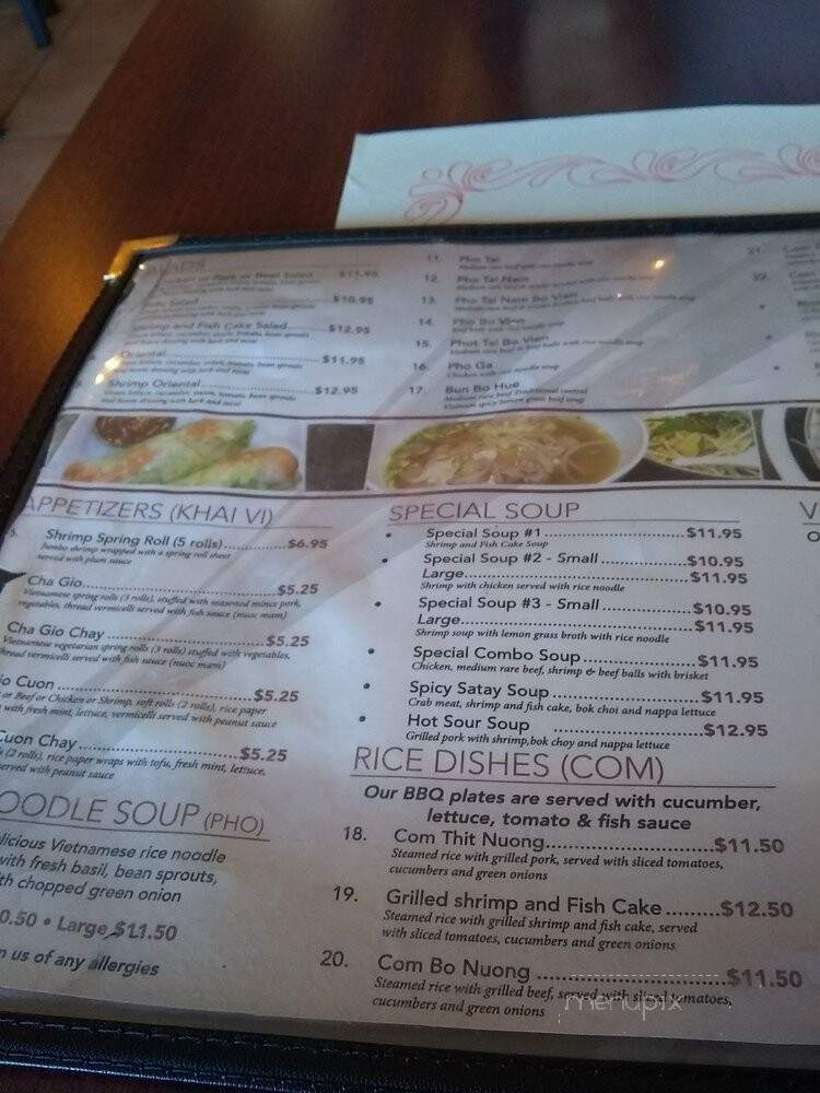 Bien Pho Vietnamese Restaurant - Ottawa, ON menu_pic
