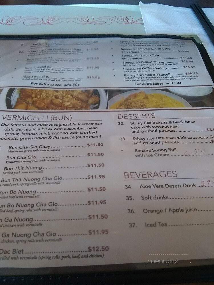 Bien Pho Vietnamese Restaurant - Ottawa, ON menu_pic