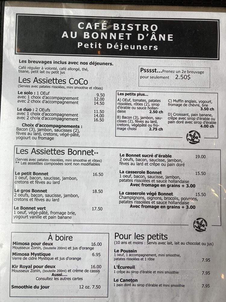 Cafe au Bonnet d'Ane - Quebec, QC