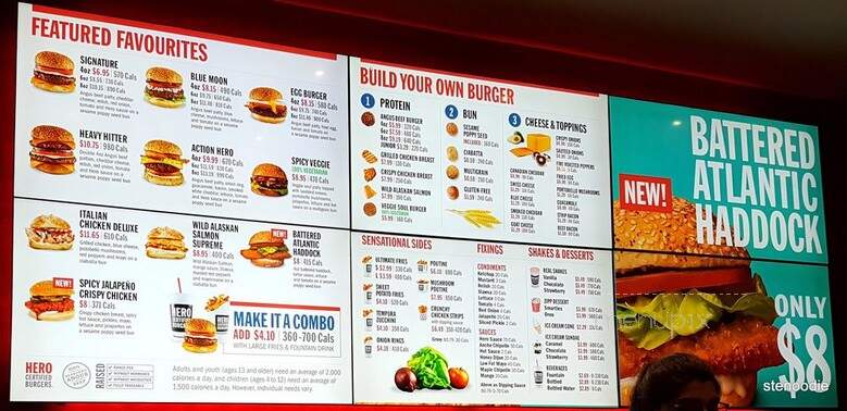 Hero Certified Burgers - Toronto, ON menu_pic
