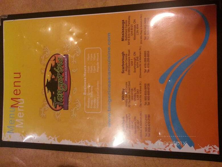 Tangerine Asian Cuisine - Markham, ON menu_pic