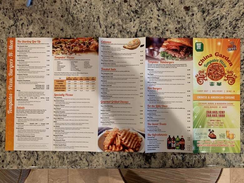 China Garden Restaurant - Indian Head, SK menu_pic