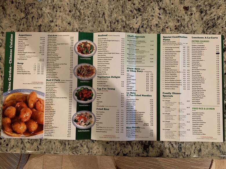 China Garden Restaurant - Indian Head, SK menu_pic