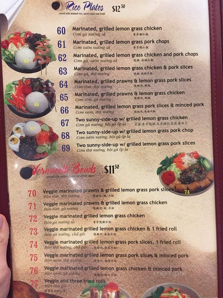 Pho 99 Vietnamese Noodle House - Surrey, BC menu_pic