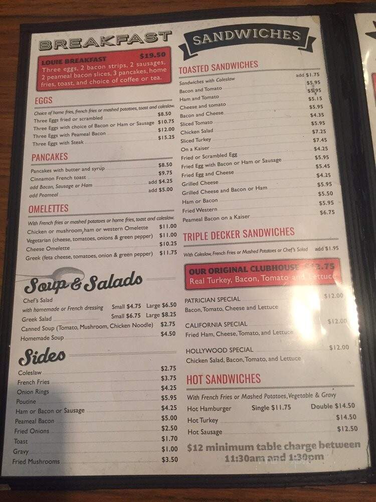 Patrician Grill - Toronto, ON menu_pic