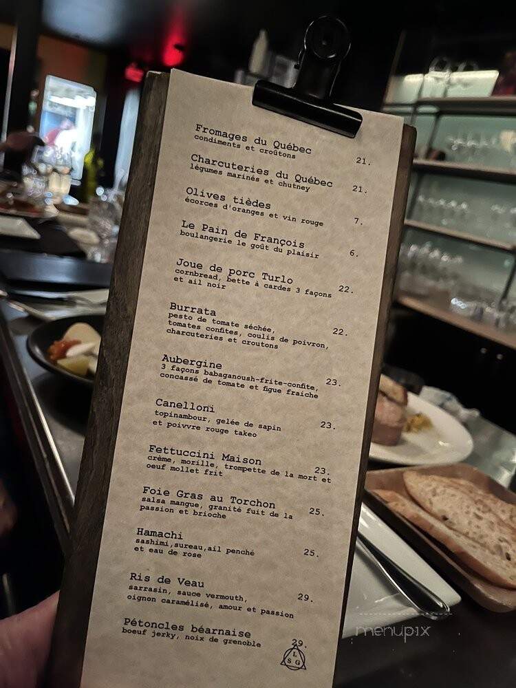 Bistro Les Bossus - Quebec City, QC menu_pic