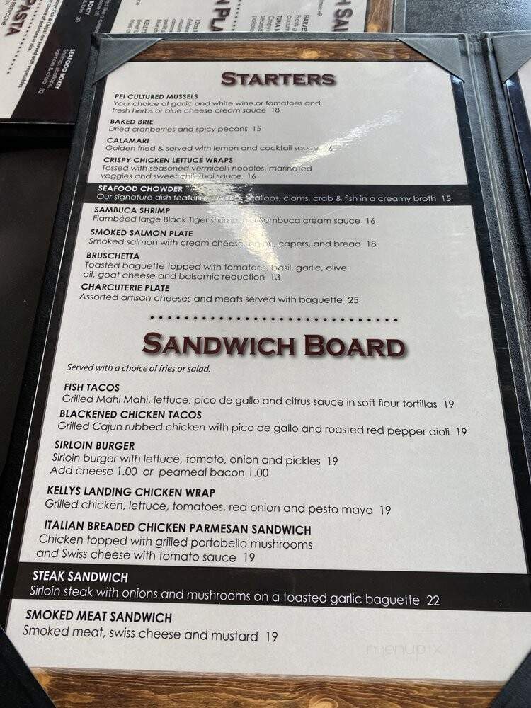 Kelly's Landing - Manotick, ON menu_pic