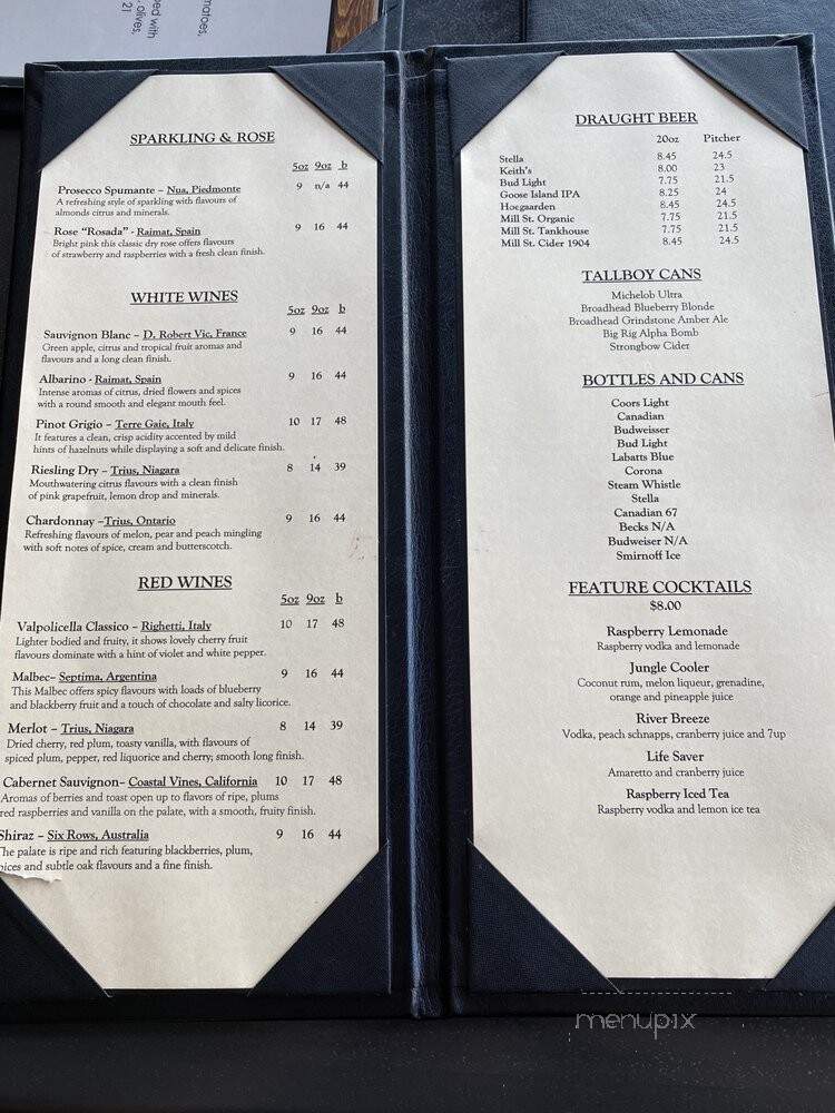 Kelly's Landing - Manotick, ON menu_pic
