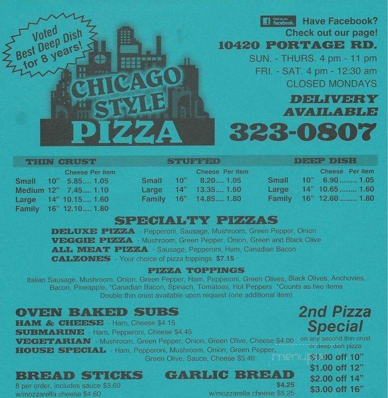 Chicago Deep Dish Pizza - Leduc, AB menu_pic