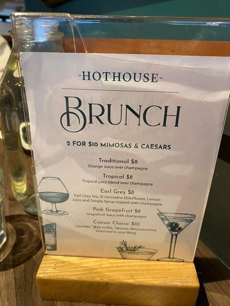 Hot House Cafe - Toronto, ON menu_pic