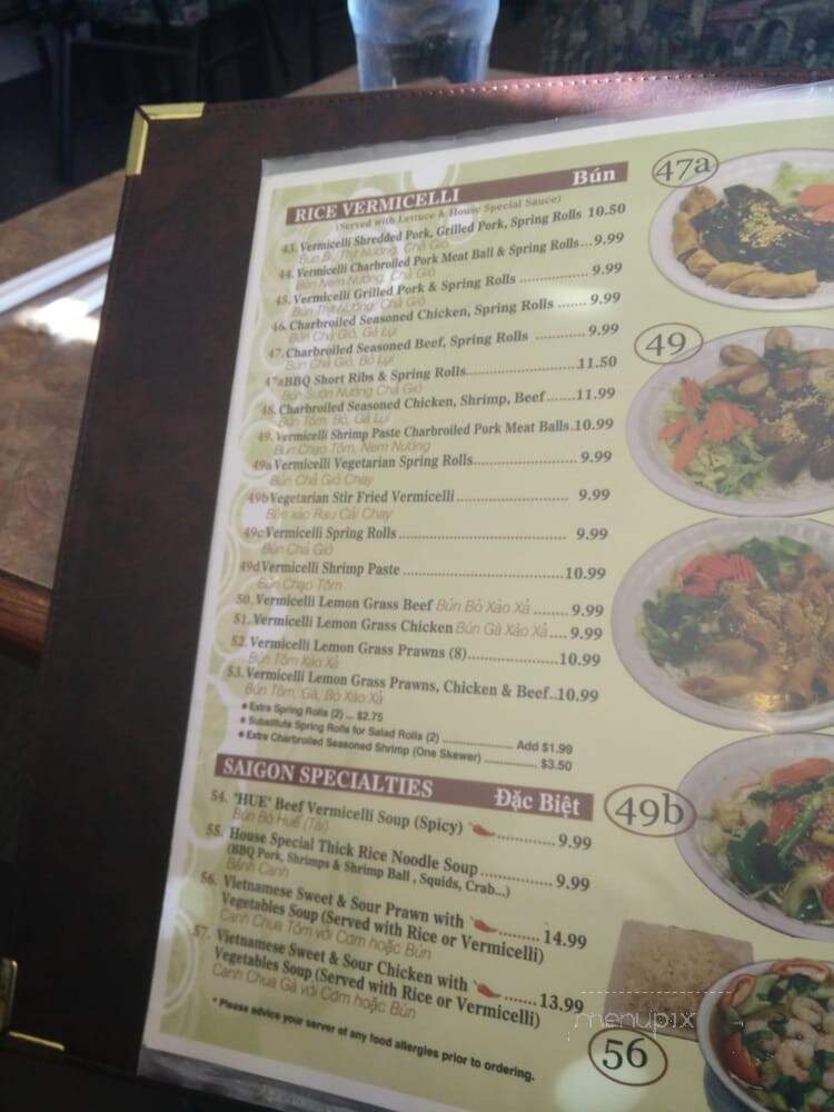Saigon Y2K Vietnamese Restaurant - Calgary, AB menu_pic