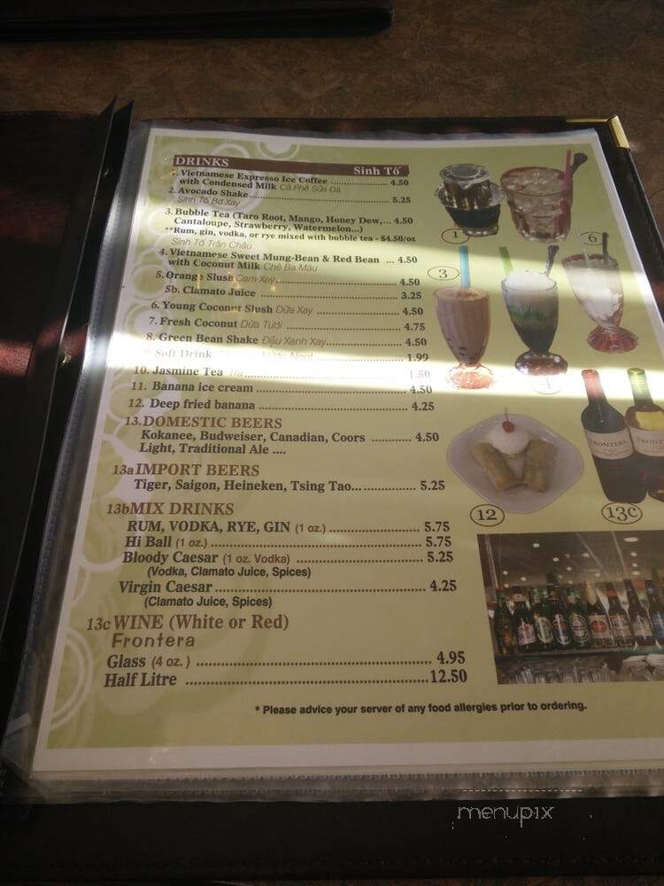 Saigon Y2K Vietnamese Restaurant - Calgary, AB menu_pic