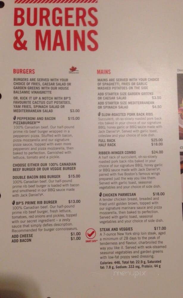 Boston Pizza - Strathcona County, AB menu_pic