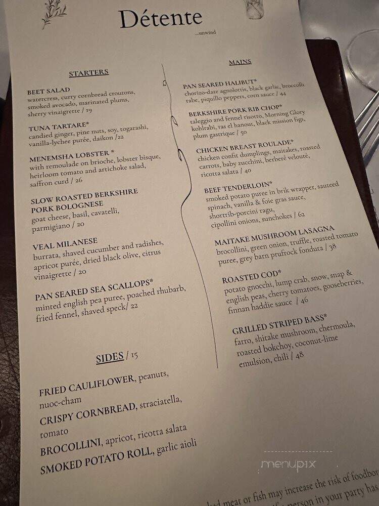 Restaurant La Detente - Jonquiere, QC menu_pic