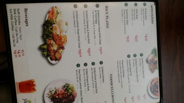 Pho Hoa Restaurant - Vancouver, BC menu_pic