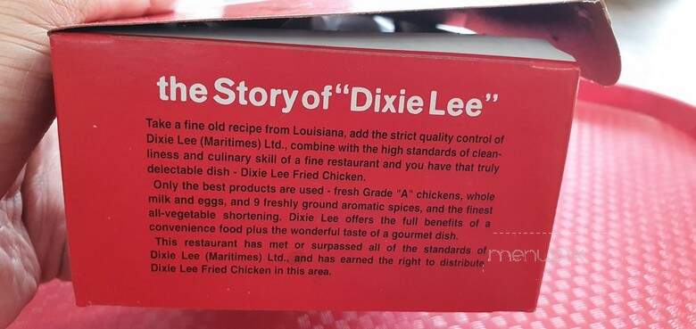 Dixie Lee Chicken - Gaspe, QC menu_pic