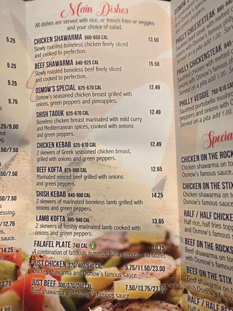 Osmow's - Brampton, ON menu_pic