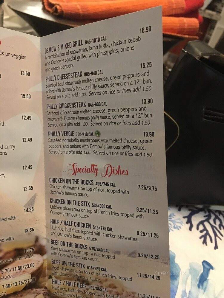 Osmow's - Brampton, ON menu_pic