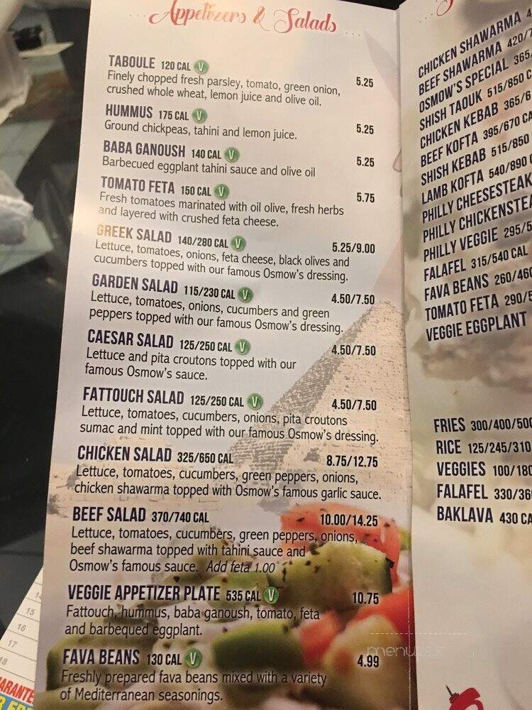 Osmow's - Brampton, ON menu_pic