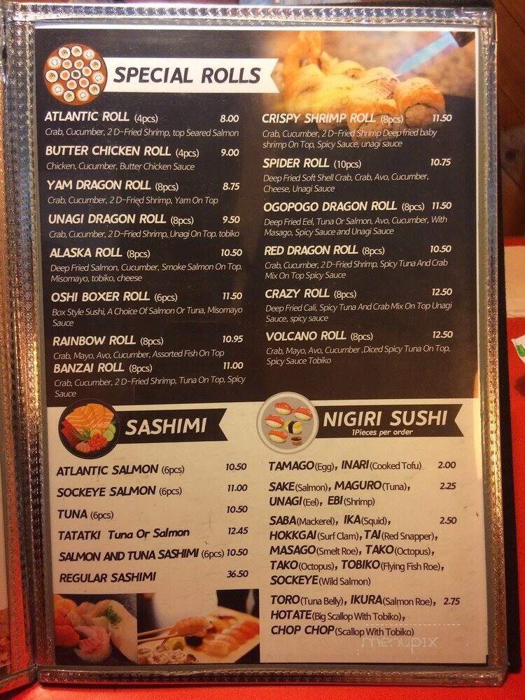 Momo Sushi - Westbank, BC menu_pic