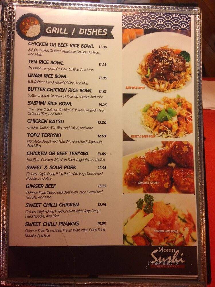 Momo Sushi - Westbank, BC menu_pic