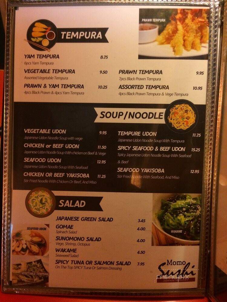 Momo Sushi - Westbank, BC menu_pic