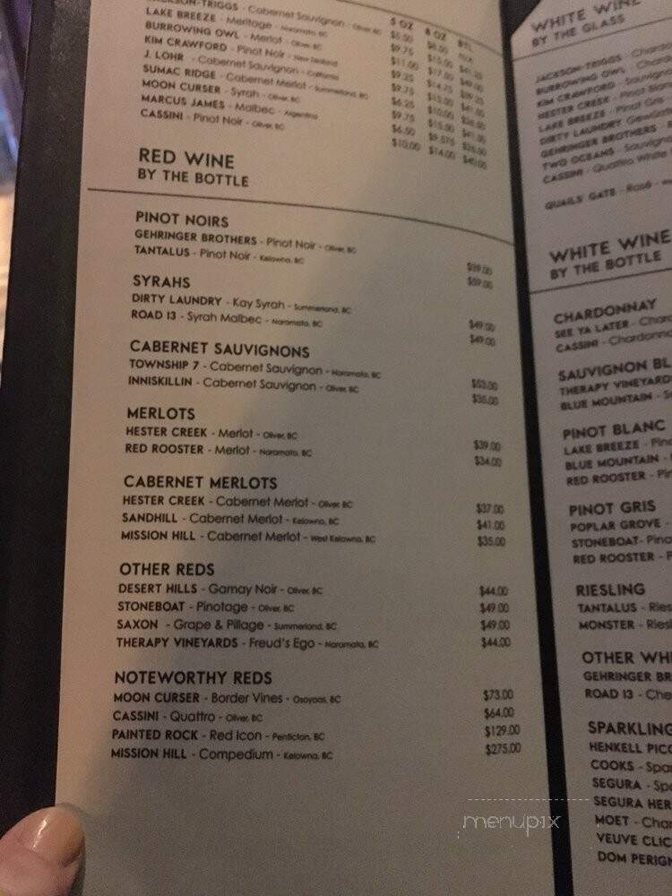 Bayside Lounge - Vancouver, BC menu_pic