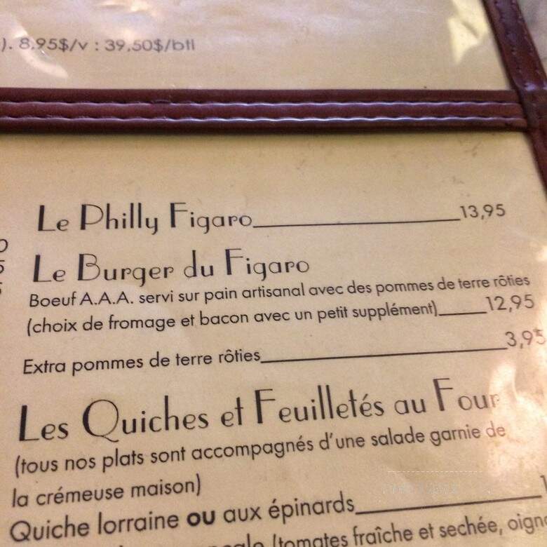 Figaro - Montreal, QC menu_pic