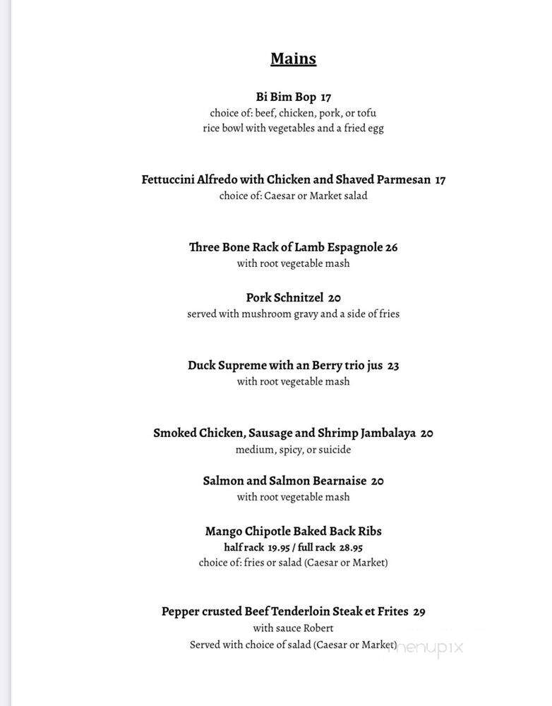 Swan at Carp - Ottawa, ON menu_pic