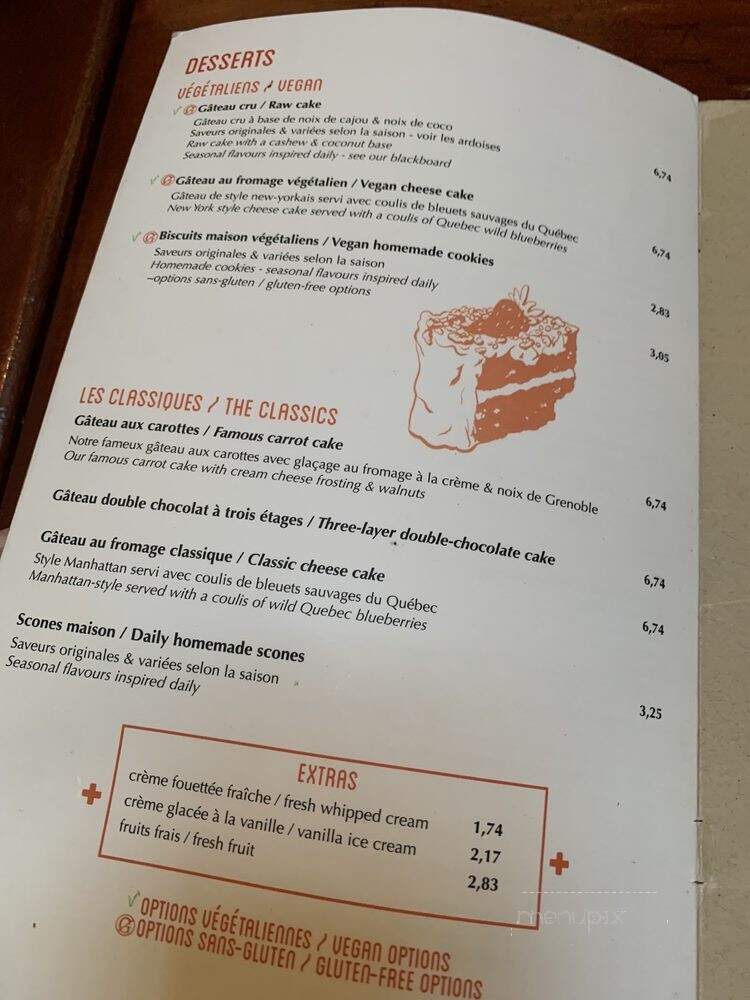 Cafe Santropol - Montreal, QC menu_pic