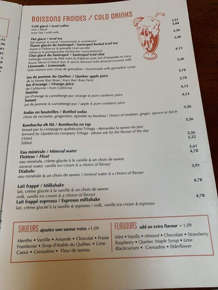 Cafe Santropol - Montreal, QC menu_pic