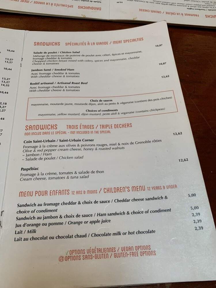 Cafe Santropol - Montreal, QC menu_pic