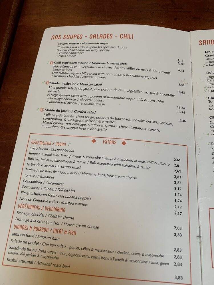 Cafe Santropol - Montreal, QC menu_pic